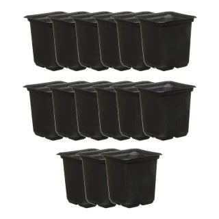 B&M Black Plant Pots 15pk - Image 2