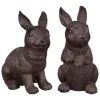 B&M Garden Rabbit Ornaments 2pk - Cast Iron Effect