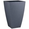 B&M Rattan Effect Planter - Grey