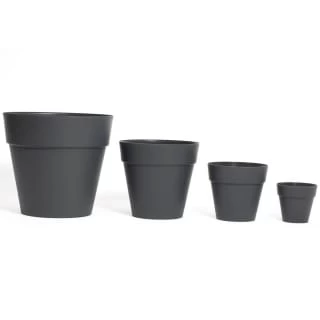 B&M Soho Pot Planter - Charcoal 38cm - Image 2