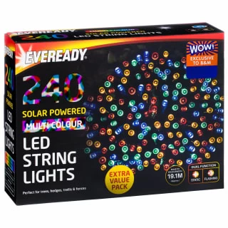 Eveready Solar Powered LED String Lights 240pk - Multicolour - Image 2