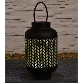 Marrakesh XL Metal Solar Powered Lantern - Metallic Gold