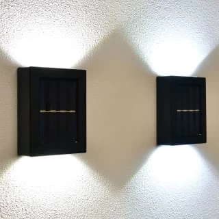 Solar Powered Up/Down Wall Light - White LED 4pk - Image 2