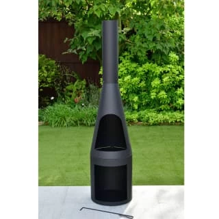 Brooklyn Chiminea With Log Store 150cm - Image 2