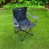 Folding Camping Chair With Cup Holder - Black