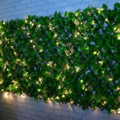 Bloom Solar Powered Expanding Artificial Leaf Trellis 200 X 100cm