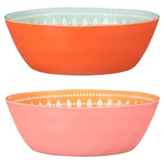B&M Bloom Print Picnic Bowl - Pink - Image 3