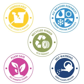 B&M Octavia Planter 38cm - Slate - Image 3