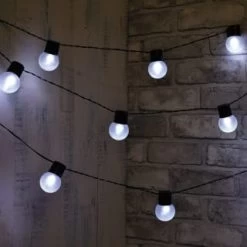 10 Solar Frosted Bulb String Lights