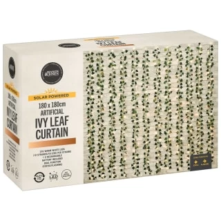 Solar Powered Artificial Ivy Leaf Curtain 180 X 180cm - Image 5