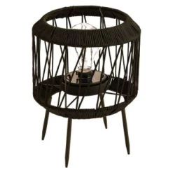 Solar Powered Rope Table Light On Stand