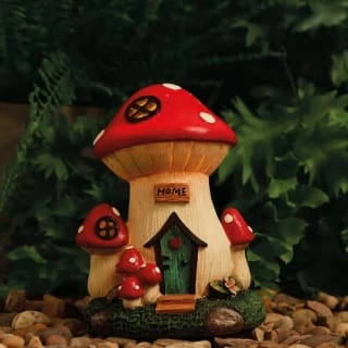 B&M Assorted Mushroom House Ornament With Glowing Solar Light - Image 5