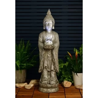 B&M Standing Buddha Ornament With LED Light - Image 2
