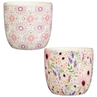 B&M Boho Garden Ceramic Plant Pots 3pk - Flowers - Image 5