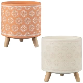 B&M Planter On Tripod Stand - Cream - Image 2