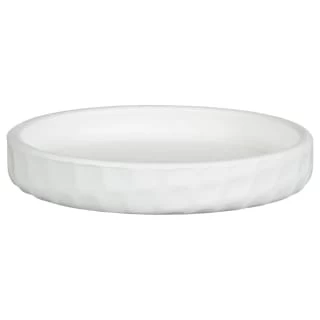 B&M White Ceramic Planter With Base Plate - Image 4