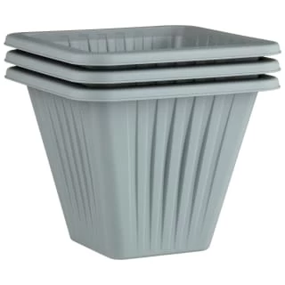 Square Planter 3pk - Grey